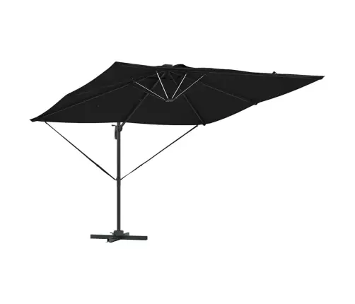 Cantilever Roma Parasol Ar Led - Melns, 286 X 285 X 270 Cm, Alumīnijs Vidaxl