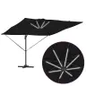 Cantilever Roma Parasol Ar Led - Melns, 286 X 285 X 270 Cm, Alumīnijs Vidaxl