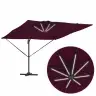 Canti Roma Saules Parasol Ar Led Bordo Sarkanā Krāsā, 286 X 285 X 270 Cm, Alumīnijs. Vidaxl