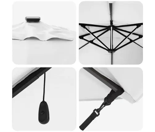 Kantilever Roma Pavėsinė Bežinė Ir Juoda 352 X 251 X 265 Cm