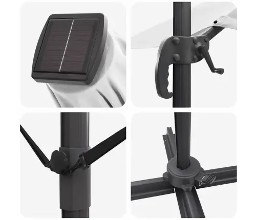 Kantilever Roma Pavėsinė Bežinė Ir Juoda 352 X 251 X 265 Cm