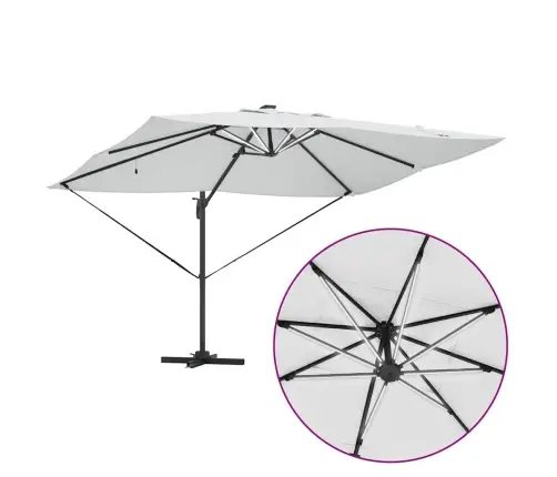 Kantilever Roma Pavėsinė Bežinė Ir Juoda 352 X 251 X 265 Cm