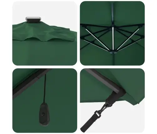 Kantilever Roma Pavėsinė Žalia Ir Juoda 352 X 251 X 265 Cm