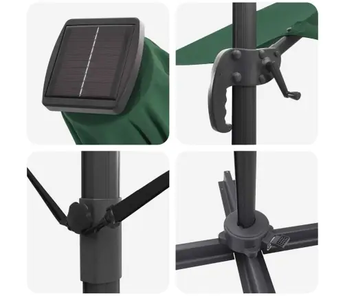 Kantilever Roma Pavėsinė Žalia Ir Juoda 352 X 251 X 265 Cm