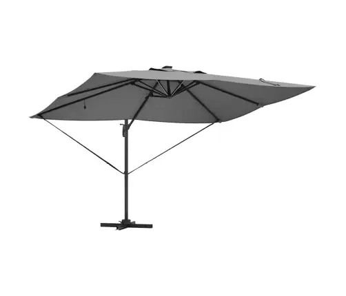 Kantleva Roma Päikesevarju Led -Ribatuledega Antratsiit Ja Must