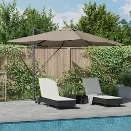 Kāpelējošs Roma Parasol Pelēkbrūns Un Melns 352 X 251 X 265 Cm Vidaxl