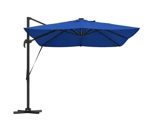 Cantilever Roma Saulessargs Ar Led, Zils, 352 X 251 X 265 Cm, No Alumīnija Vidaxl
