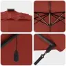 Cantilever Roma Saules Parasol Ar Led, 352 X 251 X 265 Cm, Alumīnija. Vidaxl Cantilever Roma Saules Parasol Ar Led, 352 X 251 X 265 Cm, Alumīnija. Vidaxl