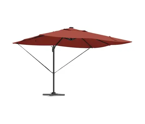Cantilever Roma Saules Parasol Ar Led, 352 X 251 X 265 Cm, Alumīnija. Vidaxl Cantilever Roma Saules Parasol Ar Led, 352 X 251 X 265 Cm, Alumīnija. Vidaxl