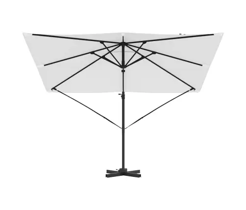 Kantileveris Roma Lietussargs Smilšu Krāsā 286X285X265 Cm, Alumīnijs Vidaxl