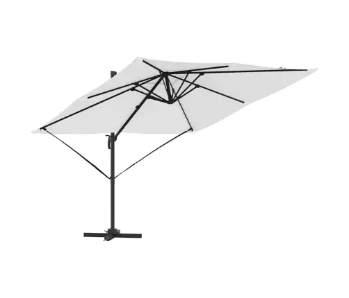 Kantileveris Roma Lietussargs Smilšu Krāsā 286X285X265 Cm, Alumīnijs Vidaxl