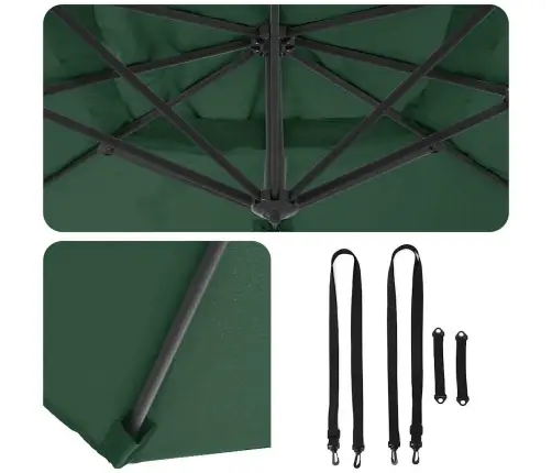 Roma Parapli Roheline 286 X 284 X 265 Cm