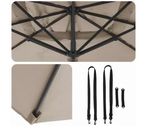 Roma Parapli Pruunikashall 286 X 284 X 265 Cm