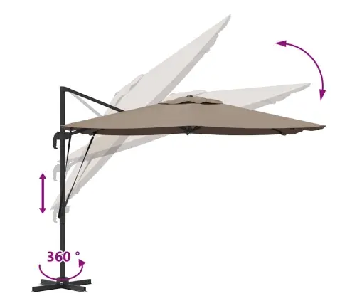 Roma Parapli Pruunikashall 286 X 284 X 265 Cm