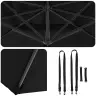 Cantilever Roma Parasol Melns 286X285X265 Cm Alumīnijs Vidaxl Cantilever Roma Parasol Melns 286X285X265 Cm Alumīnijs Vidaxl