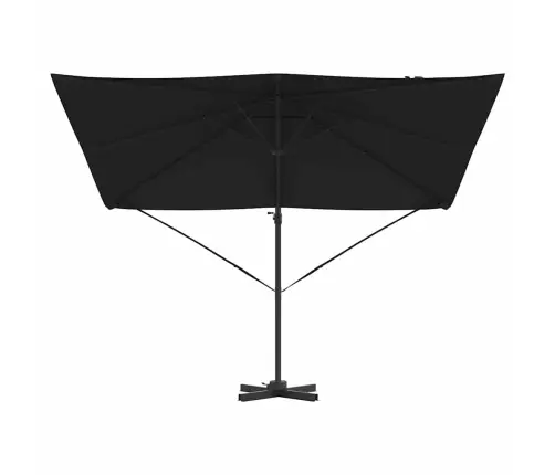 Cantilever Roma Parasol Melns 286X285X265 Cm Alumīnijs Vidaxl Cantilever Roma Parasol Melns 286X285X265 Cm Alumīnijs Vidaxl