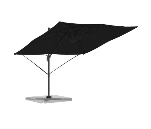 Cantilever Roma Parasol Melns 286X285X265 Cm Alumīnijs Vidaxl Cantilever Roma Parasol Melns 286X285X265 Cm Alumīnijs Vidaxl
