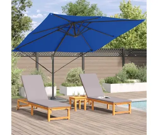 Lielais Roma Parasol, Zilā Krāsā, 286X285X265 Cm, Alumīnijs Vidaxl