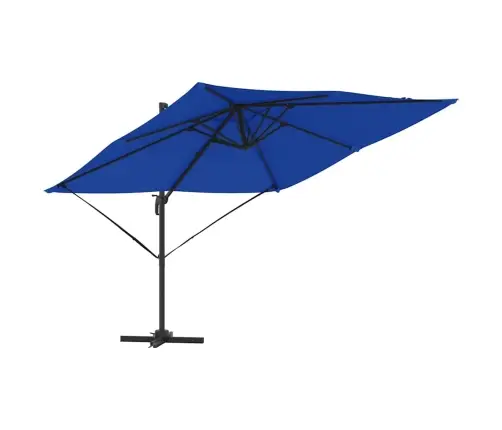 Lielais Roma Parasol, Zilā Krāsā, 286X285X265 Cm, Alumīnijs Vidaxl