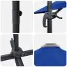 Cantilever Roma Saules Vārsts Azure Zils 352X251X260 Cm Alumīnijs Vidaxl