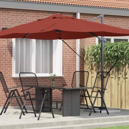 Kāpelējošs Roma Parasol Sarkans Un Melns 352 X 251 X 260 Cm Vidaxl