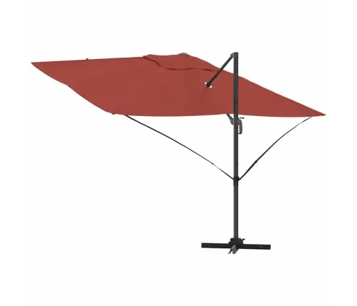 Roma Kantileveris Terakotas Krāsā 352X251X260 Cm No Alumīnija Vidaxl