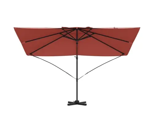 Roma Kantileveris Terakotas Krāsā 352X251X260 Cm No Alumīnija Vidaxl