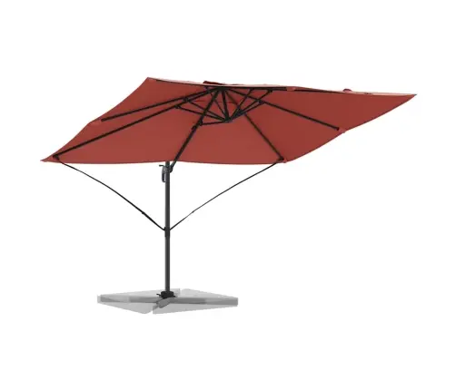 Roma Kantileveris Terakotas Krāsā 352X251X260 Cm No Alumīnija Vidaxl