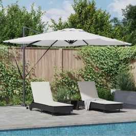 Roma Parasol Smėlio 286 X 285 X 270 Cm Aliuminis Ir Poliesteris