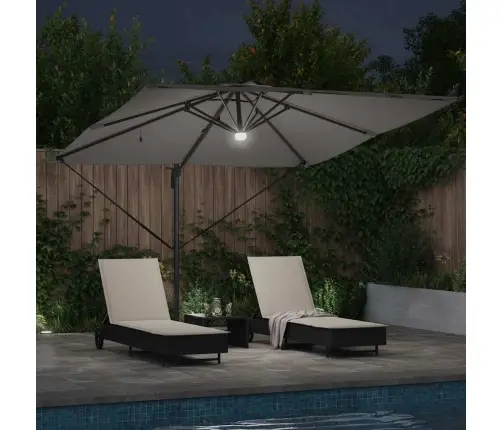 Kantilever Roma Parasol Antracīts Lieli Alumīnijs, Tērauds Vidaxl