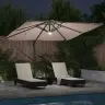 Cantilever Roma Parasol Ar Led Gaismām, Taupe Krāsā, 286 X 285 X 270 Cm, Alumīnija Vidaxl