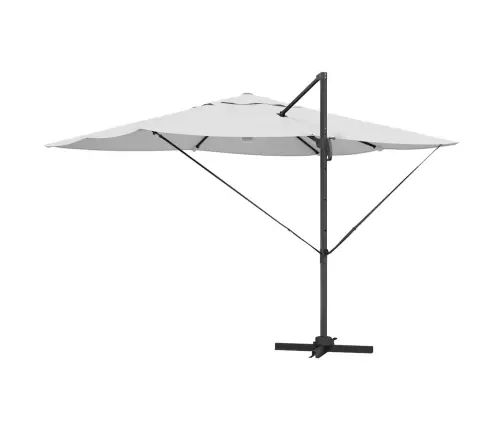 Cantilever Roma Saules Šķērsli Ar Led Gaismām, Smilšu Krāsa, 352X251X265 Cm, Alumīnijs Vidaxl