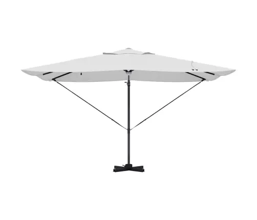 Cantilever Roma Saules Šķērsli Ar Led Gaismām, Smilšu Krāsa, 352X251X265 Cm, Alumīnijs Vidaxl