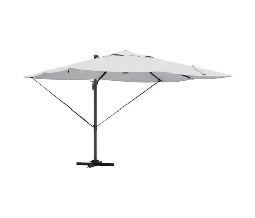 Cantilever Roma Saules Šķērsli Ar Led Gaismām, Smilšu Krāsa, 352X251X265 Cm, Alumīnijs Vidaxl