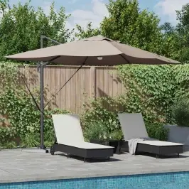 Kāpelējošs Roma Parasol Pelēkbrūns Un Melns 352 X 251 X 265 Cm Vidaxl