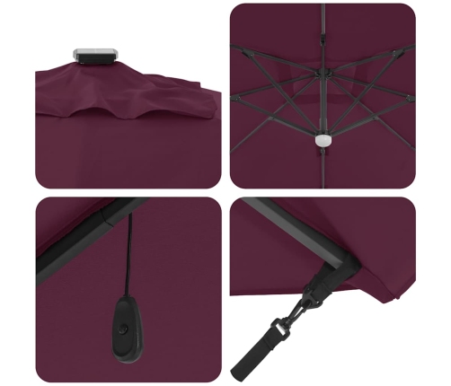 Kantilevers Lietussargs - Bordo Sarkans Bordo Sarkans Vidaxl