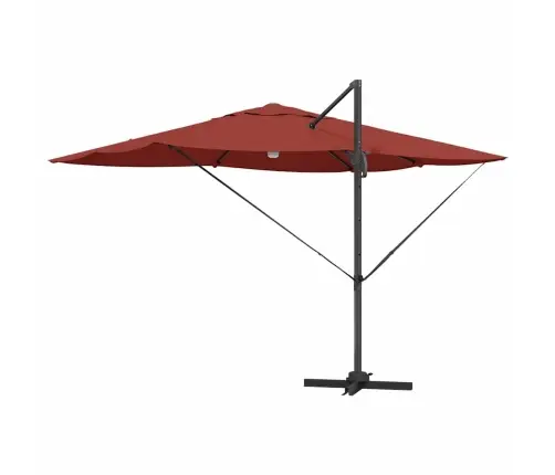 Kantevētāja Roma Saules Sargs Ar Led Gaismām, Terrakota, 352X251X265 Cm, Alumīnijs Vidaxl Kantevētāja Roma Saules Sargs Ar Led Gaismām, Terrakota, 352X251X265 Cm, Alumīnijs Vidaxl