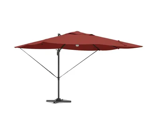 Kantevētāja Roma Saules Sargs Ar Led Gaismām, Terrakota, 352X251X265 Cm, Alumīnijs Vidaxl Kantevētāja Roma Saules Sargs Ar Led Gaismām, Terrakota, 352X251X265 Cm, Alumīnijs Vidaxl