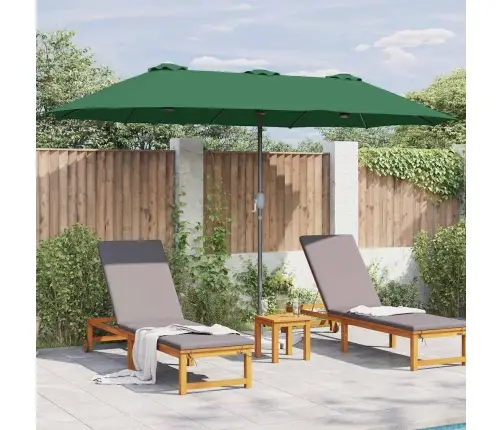 Dārza Parasols Zaļa 380 X 196 X 235 Cm Pulverkrāsots Tērauds Vidaxl Dārza Parasols Zaļa 380 X 196 X 235 Cm Pulverkrāsots Tērauds Vidaxl