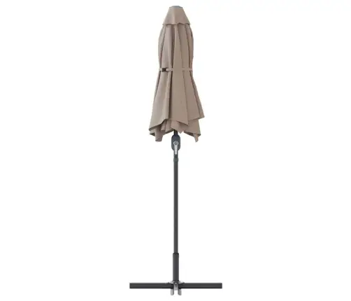 Dārza Parasols Pelēkbrūna 380 X 196 X 235 Cm Vidaxl