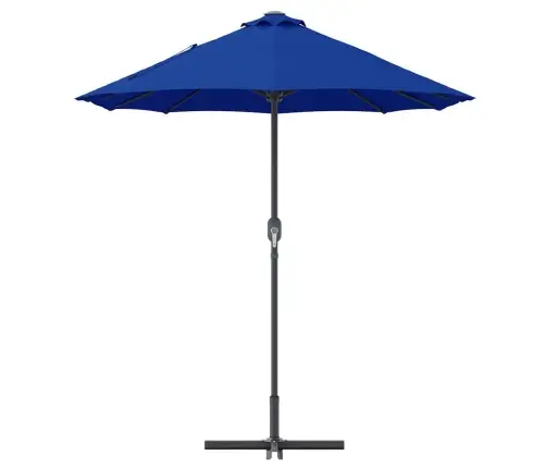 Dārza Parasols Zila 380 X 196 X 235 Cm Pulverkrāsots Tērauds Vidaxl Dārza Parasols Zila 380 X 196 X 235 Cm Pulverkrāsots Tērauds Vidaxl