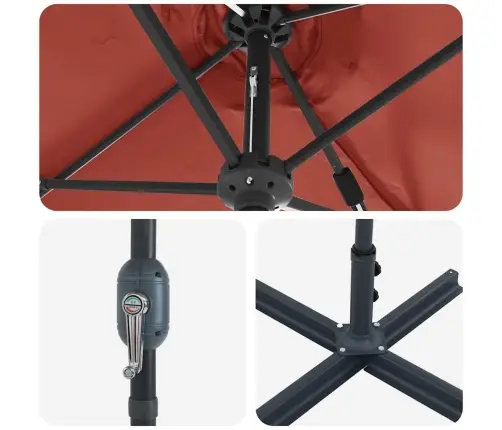 Sodo Skėtis Terakotos 370 X 197 X 239 Cm