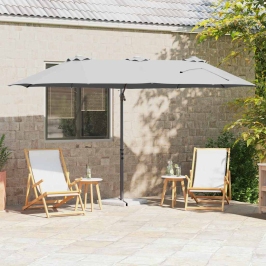Dārza Cantilever Parasols Smilšu 372 X 198 X 243 Cm Vidaxl
