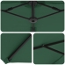 Dārza Cantilever Parasols Ar Slēdzeni Zaļa 372 X 198 X 253 Cm Vidaxl