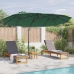 Dārza Cantilever Parasols Ar Slēdzeni Zaļa 372 X 198 X 253 Cm Vidaxl