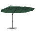 Dārza Cantilever Parasols Ar Slēdzeni Zaļa 372 X 198 X 253 Cm Vidaxl