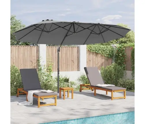Dārza Cantilever Parasols Antracīts 372 X 198 X 253 Cm Vidaxl
