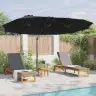 Dārza Cantilever Parasols Melna Lieli Pulverkrāsots Tērauds Vidaxl Dārza Cantilever Parasols Melna Lieli Pulverkrāsots Tērauds Vidaxl