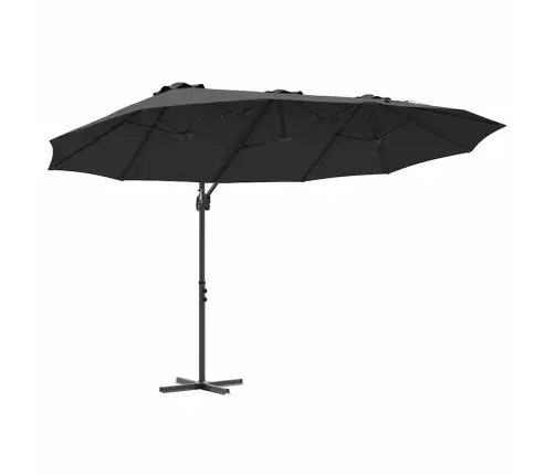 Dārza Cantilever Parasols Melna Lieli Pulverkrāsots Tērauds Vidaxl Dārza Cantilever Parasols Melna Lieli Pulverkrāsots Tērauds Vidaxl