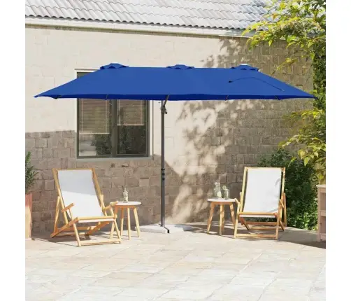 Dārza Cantilever Parasols Debeszila 372 X 198 X 253 Cm Vidaxl Dārza Cantilever Parasols Debeszila 372 X 198 X 253 Cm Vidaxl